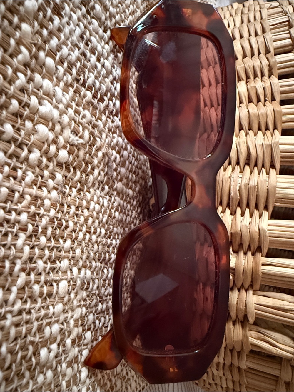 Tortoiseshell Brown Rectangle Sunglasses